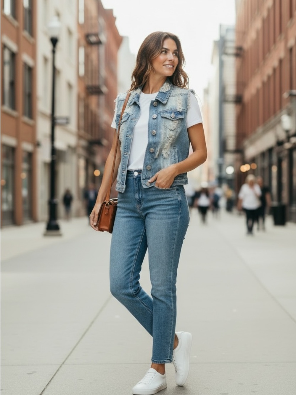 Hippie laundry Shabby Denim Vest Festival Fun Boho Chic